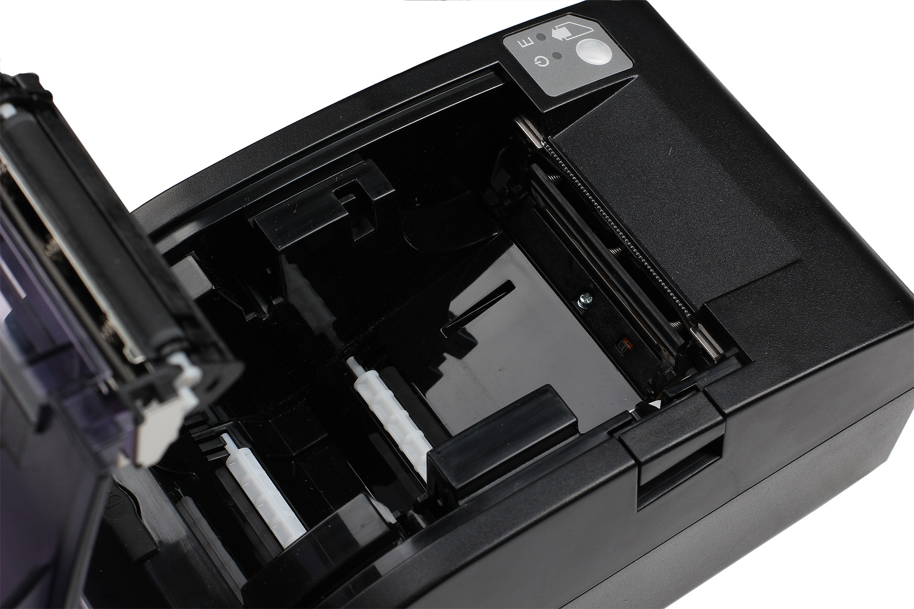 Принтер АТОЛ 55Ф с установленной вставкой под ленту шириной 44 мм.